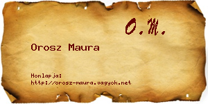 Orosz Maura névjegykártya